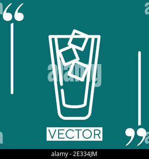 iced coffee vector icon Linear icon. Editable stroke line Stock Vector