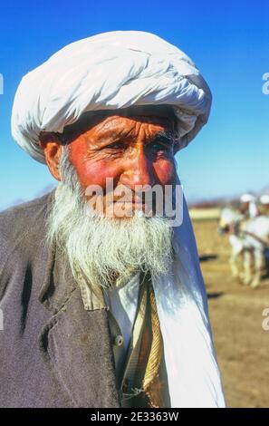 Portrait of a bearded man Samangan Afghanistan Stock Photo