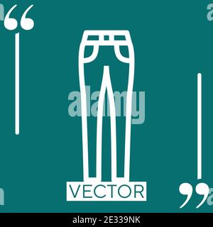 trousers vector icon Linear icon. Editable stroke line Stock Vector
