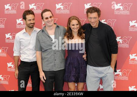 Millepied, Aronofsky, Natalie Portman and Vincent Cassel attending the 'Black Swan' photocall at the