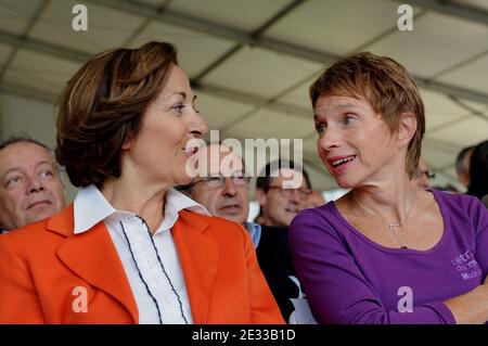 French secretary of State for foreign trade Anne-Marie Idrac (L) and Laurence Parisot attend the Medef Summer University conference in Jouy-en-Josas, near Paris, France, on September 1, 2010. Photo by Christophe Guibbaud/ABACAPRESS.COM Stock Photo