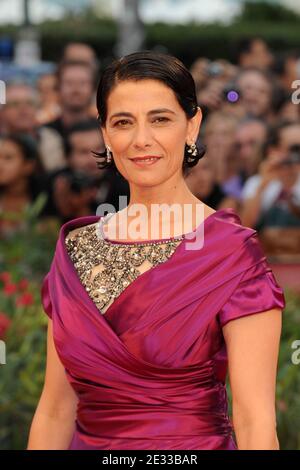 Hiam Abbass arriving for the screening of 'Miral' held in the Palazzo del Cinema during the 67th Venice International Film Festival (Mostra) at the Sala Grande Palazzo, in Venice, Italy on September 2, 2010. Photo by Nicolas Briquet/ABACAPRESS.COM Stock Photo