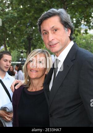 Patrick de Carolis and wife attending the Disney 'La Belle et la Bete ...