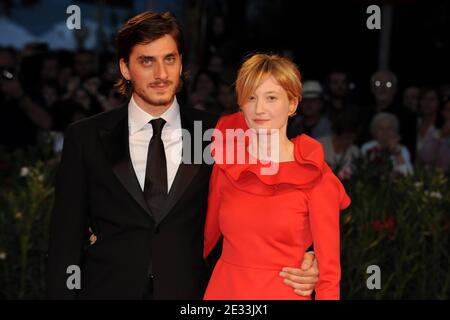 Luca Marinelli and Alba Rohrwacher attending the 'La Solitudine Dei Numeri Primi' Premiere during the 67th Venice Film Festival at the Sala Grande Palazzo Del Cinema on September 9, 2010 in Venice, Italy. Photo by Nicolas Briquet/ABACAPRESS.COM Stock Photo