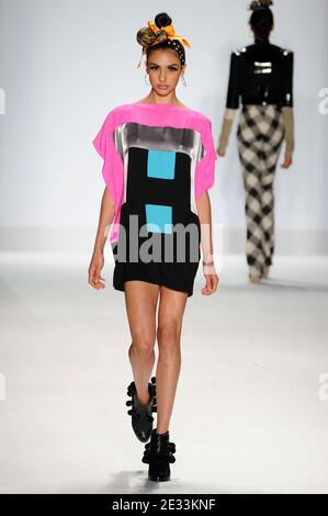 A model displays a creation by Mondo Guerra during the Project Runway Season Finale held during Mercedes Benz New York Fashion Week at the Lincoln Center in New York on September 09, 2010. Photo by Graylock/ABACAPRESS.COM Stock Photo