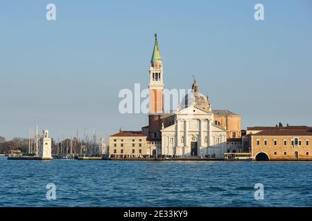 The San Giorgio Monastery in Venice, Italy Stock Photo