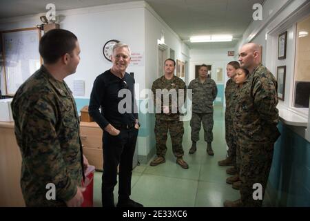 Mabus visits Special Purpose – Marine Air-Ground Task Force Crisis Response unit Stock Photo