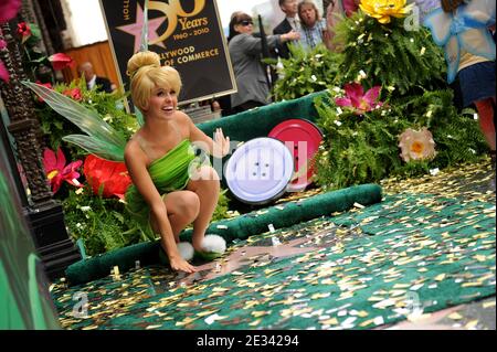 Tinker Bell is honored with a star on the Hollywood Walk of Fame in Los Angeles, September 21, 2010. Photo by Lionel Hahn/ABACAPRESS.COM (Pictured: Tinker Bell, Mae Whitman) Stock Photo