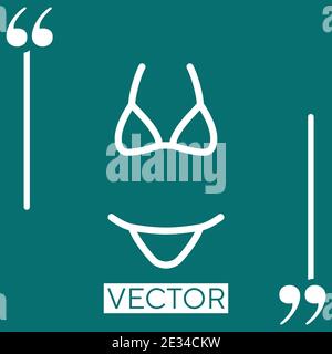bikini vector icon Linear icon. Editable stroke line Stock Vector