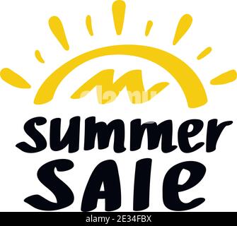 Discount vector lettering of Special Offer Summer Sale etc. Hand drawn label or logo. Stock Vector