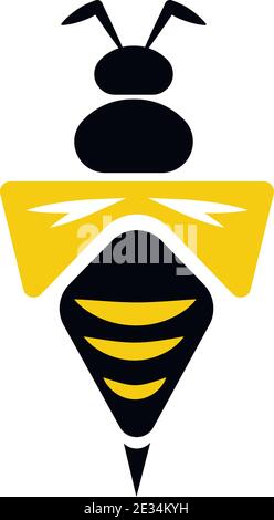 Wasp Flat icon Conceptual Design Ilustration Vector Stock Vector