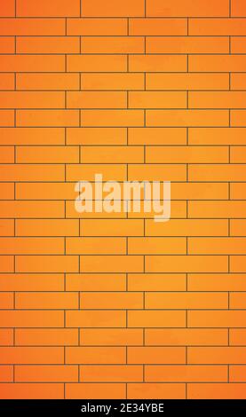 Realistic background wall, new yellow brickwork - Vector illustration Stock Vector