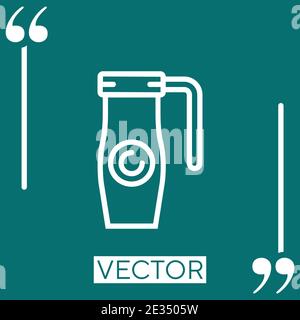 thermo vector icon Linear icon. Editable stroke line Stock Vector