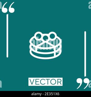 pancake vector icon Linear icon. Editable stroked line Stock Vector