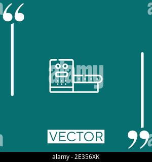conveyor vector icon Linear icon. Editable stroke line Stock Vector