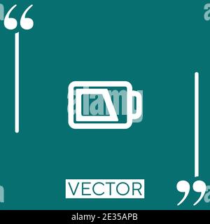 battery outline with charge vector icon Linear icon. Editable stroke line Stock Vector