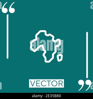 africa vector icon Linear icon. Editable stroked line Stock Vector