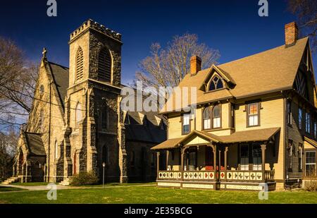 Grace Episcopal Church Old Saybrook South Green  Old Saybrook, Connecticut, USA Stock Photo