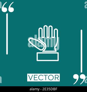 right glove outline vector icon Linear icon. Editable stroke line Stock Vector