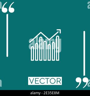 growth Linear icon. Editable stroke line Stock Vector