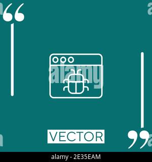 malware vector icon Linear icon. Editable stroke line Stock Vector