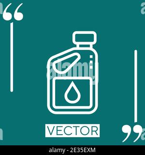 engine vector icon Linear icon. Editable stroke line Stock Vector
