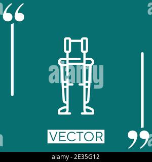 exoskeleton vector icon Linear icon. Editable stroke line Stock Vector