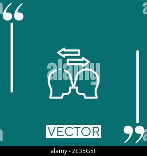 empathy vector icon Linear icon. Editable stroked line Stock Vector