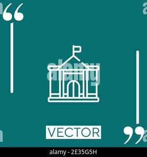 city hall vector icon Linear icon. Editable stroke line Stock Vector