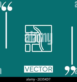 brickwall vector icon Linear icon. Editable stroked line Stock Vector