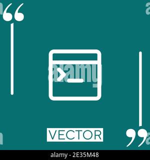 web programming code on window Linear icon. Editable stroke line Stock Vector