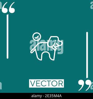 pet friendly vector icon Linear icon. Editable stroke line Stock Vector