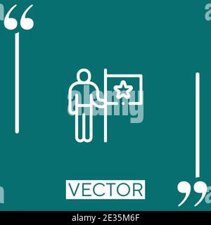 confidence vector icon Linear icon. Editable stroke line Stock Vector