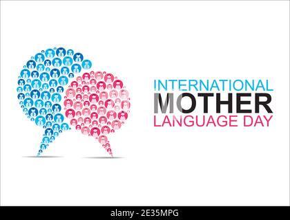 vector illustration of international mother language day concept design Stock Vector