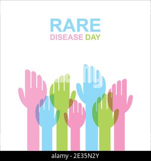 vector illustration of rare disease day poster design Stock Vector