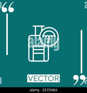 baggage insurance vector icon Linear icon. Editable stroke line Stock Vector