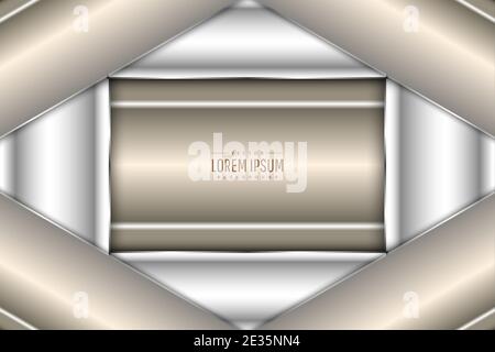 Luxury background of gold with silver glossy.Elegant metal modern design.Vector illustration.Eps10 Stock Vector