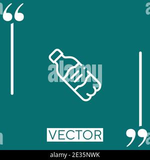 plastic bottle vector icon Linear icon. Editable stroke line Stock Vector