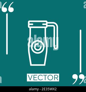 thermo Linear icon. Editable stroke line Stock Vector