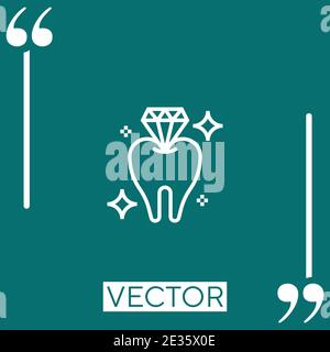 tooth vector icon Linear icon. Editable stroke line Stock Vector
