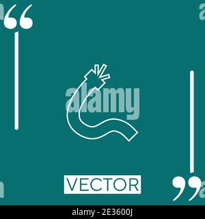 cable line vector icon Linear icon. Editable stroked line Stock Vector