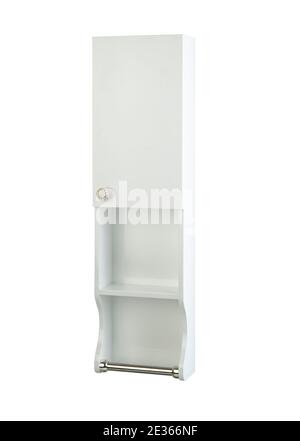 White cabinet for bathroom isolated on white background Stock Photo