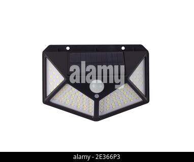 solar cell powered lamp for outdoor light isolated on white background Stock Photo
