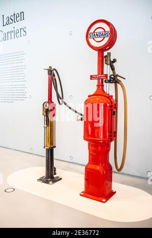 An old classic and obsolete Shell Diesel fuel pump dispensing Premium ...