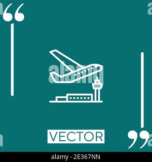 take off vector icon Linear icon. Editable stroked line Stock Vector