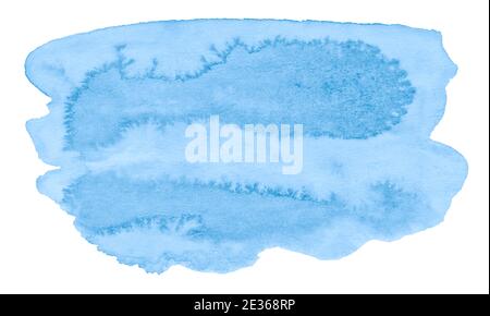 Sky blue watercolor frame. Painted with a paintbrush by hand. Stock Photo