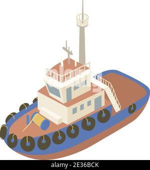 Ship icon. Isometric of ship vector icon for web design isolated on white background Stock Vector