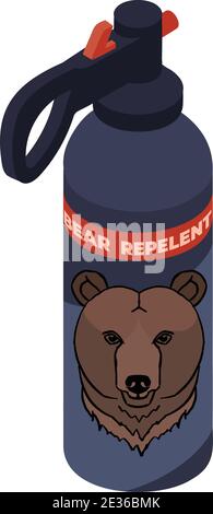Bear repelent icon. Isometric of bear repelent vector icon for web design isolated on white background Stock Vector