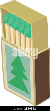 Hunting match box icon. Isometric of hunting match box vector icon for web design isolated on white background Stock Vector