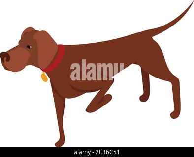 Hunting dog icon. Isometric of hunting dog vector icon for web design isolated on white background Stock Vector